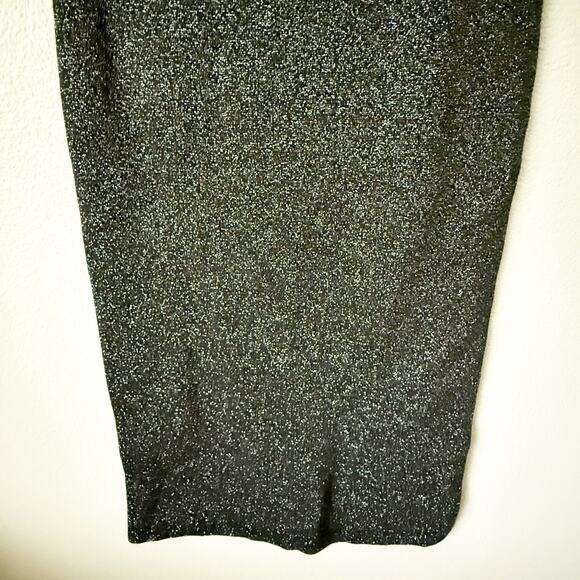 ABERCROMBIE & FITCH | Black Sweetheart Sparkle Strapless Dress | Size Large Tall - Picture 6 of 10